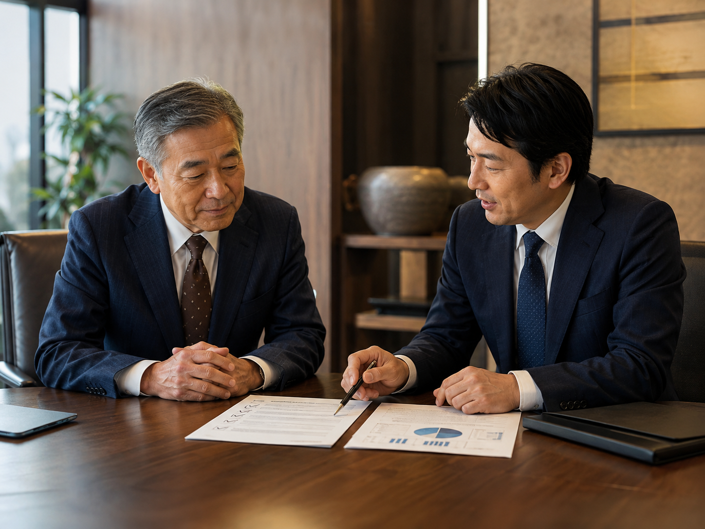 譲渡条件を相談するイメージ